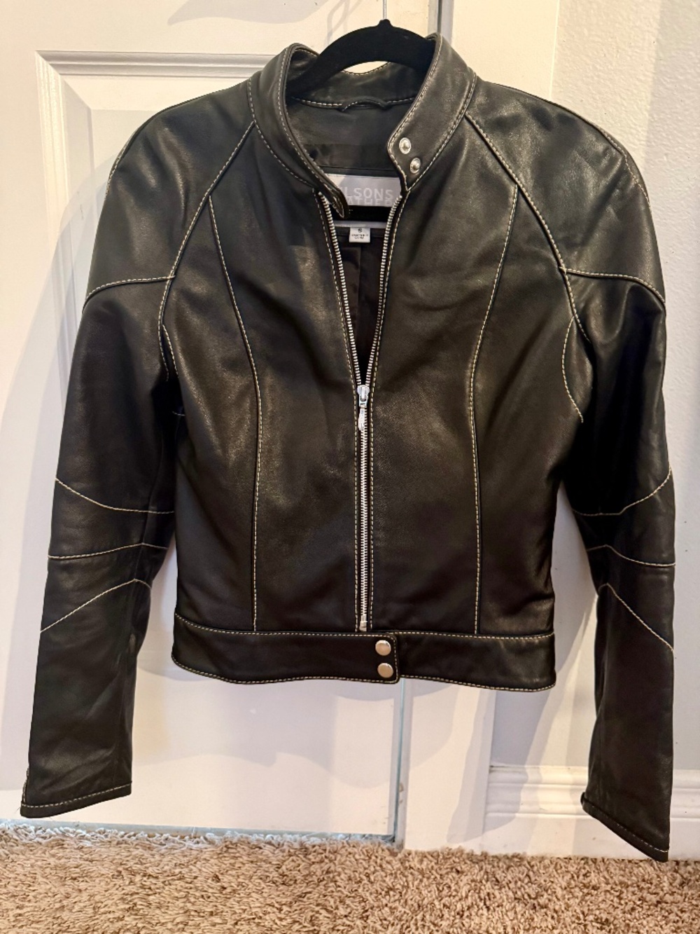 Wilson Leather Maxima Black Leather Jacket - Small